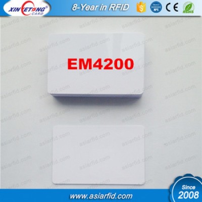 125KHZ EM4200 proximity ID Card contactless EM4200 Blank PVC Card