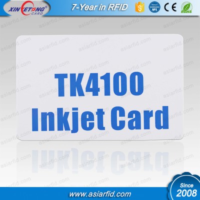 Contact blank inkjet card TK4100/EM4200 plastic card, inkjet ID card, pvc card