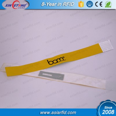 ISO14443A RFID Ultralight Paper Waterproof Wristband for Event
