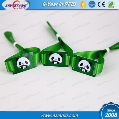 RFID Wristband Tag Fudan 08 1K fabric Wristband China Manufacturer
