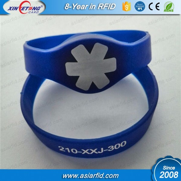 Quality Screen printing 65mm NFC Wristband NATG213 188Bytes for Payment terms