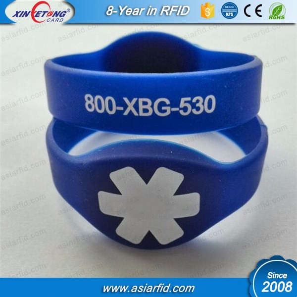 Quality Screen printing 65mm NFC Wristband NATG213 188Bytes for Payment terms