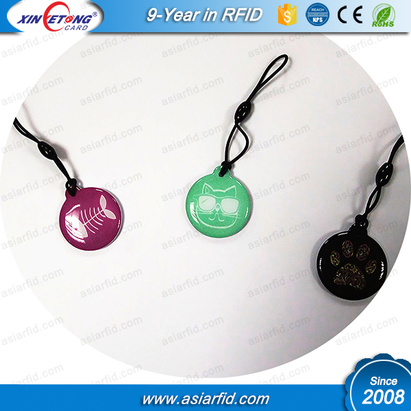 125KZH TK4100/EM4100 Custom Epoxy Key Tag Metal Hange