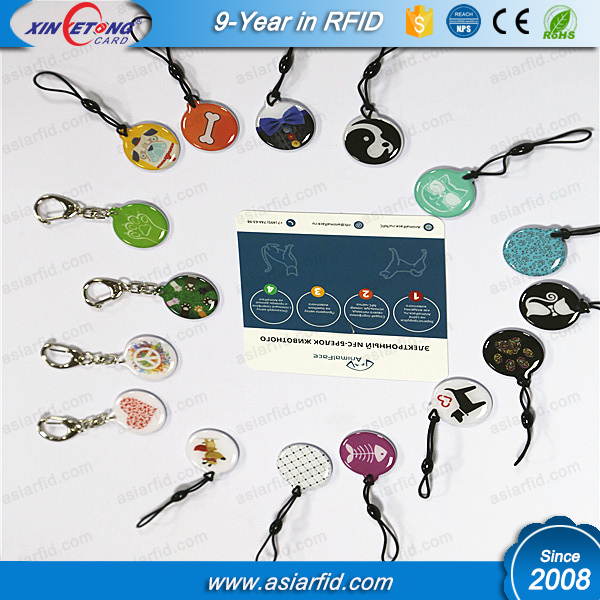 125KZH TK4100/EM4100 Custom Epoxy Key Tag Metal Hange